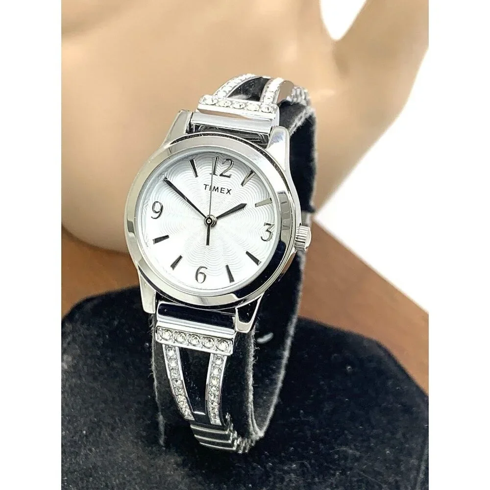 Timex Women's Watch TW2W18600 Quartz Silver Dial Stainless Steel 25mm